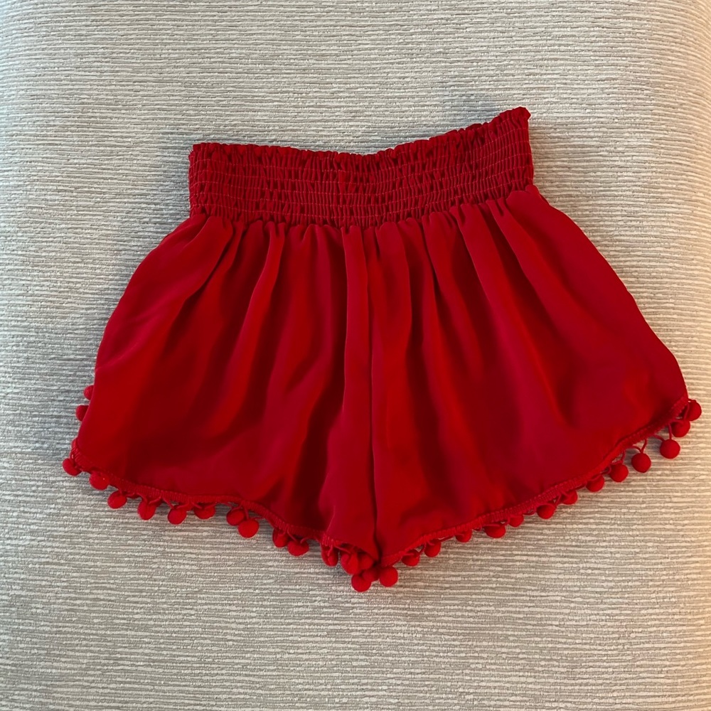 Show Me Your Mumu | Red shorts w Pom Pom’s | Size S | worn only once! - Picture 2 of 3